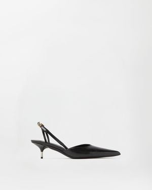 Versace Nyx Leather Slingbacks 50 Mm - White