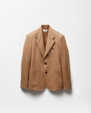 Versace Blazer En Poil De Chameau - Marron