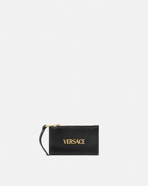 Versace Tag Nappa Card Holder - White