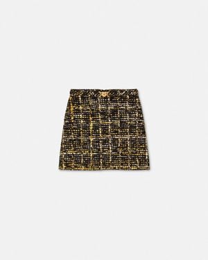 Versace A-Linien-Minirock Aus Tweed - Natur