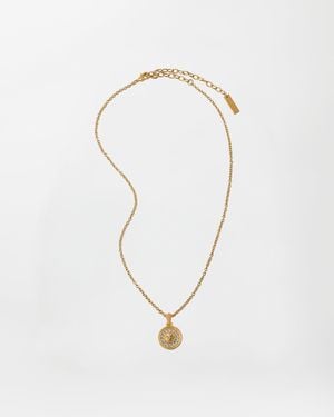 Versace Medusa Crystal Necklace - White