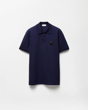 Versace Cotton Piqué Polo - Blue