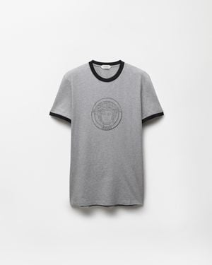 Versace Printed Cotton-Jersey Slim T-Shirt - Grey