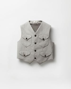 Versace Wool Vest - Gray