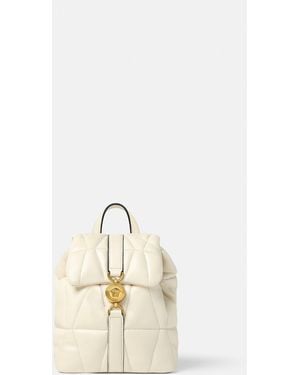 Versace Kleio Quilted Nappa Backpack - White