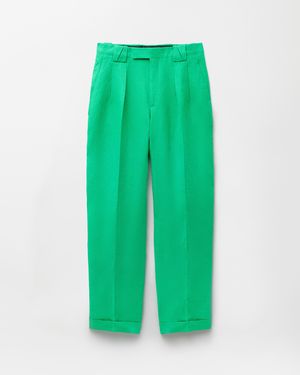 Versace Hemp Formal Pants - Green