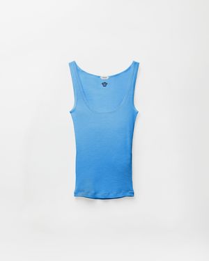 Versace Medusa Wool Tank Top - Blue