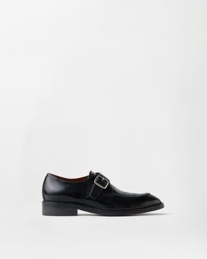 Versace Primo Leather Monkstraps - White