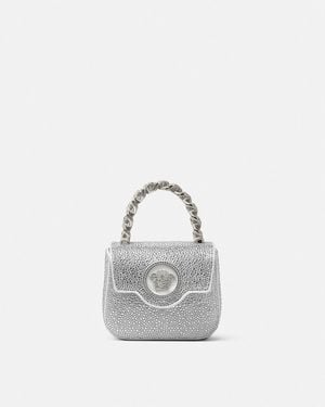 Versace Minibolso La Medusa Con Cristales - Blanco
