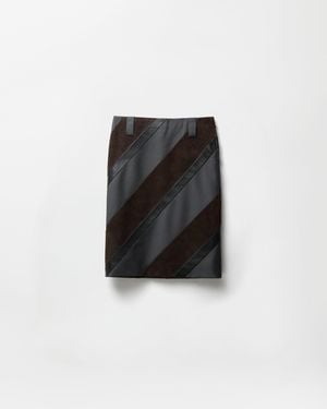 Versace Wool-Mohair Pencil Skirt - Black