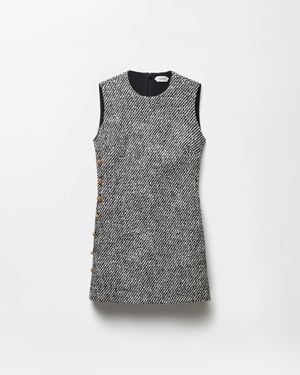 Versace Wool Bouclé Mini Dress - Gray