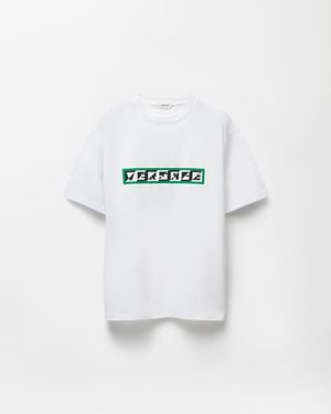 Versace Printed Cotton-Jersey Regular T-Shirt - White