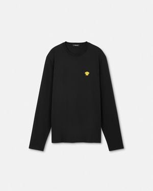 Versace T-Shirt A Maniche Lunghe Medusa - Nero