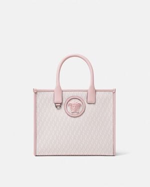 Versace V Allover La Medusa Small Tote Bag - Pink