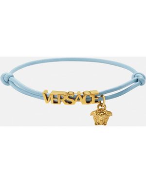 Versace Pulsera De Piel - Blanco