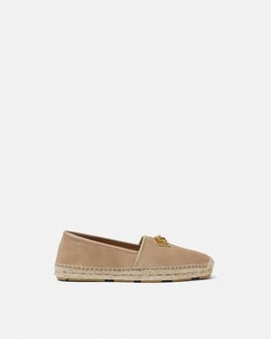 Versace La Medusa Suede Slippers - White
