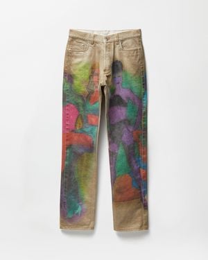 Versace Printed Straight Jeans - Green