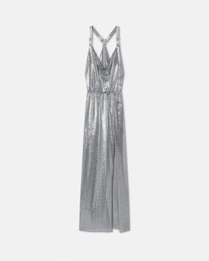Versace Metal Mesh Gown - White