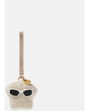 Versace Medusa Fluffy Crochet Charm - White