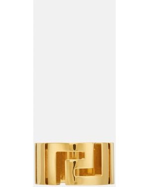 Versace Greca Ring - Metallic
