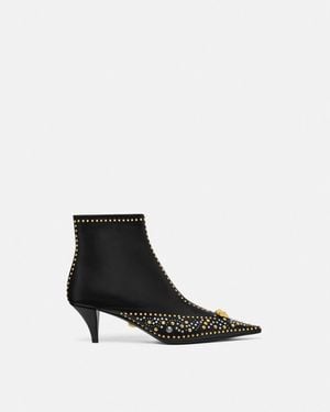 Versace La Medusa Bottines Cloutées 55 Mm - Blanc