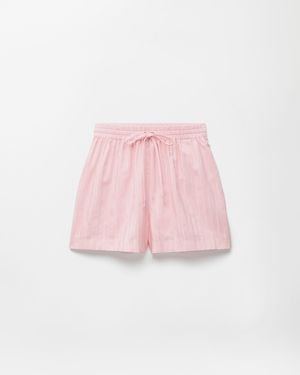 Versace Jacquard Cotton-Silk Shorts - Pink