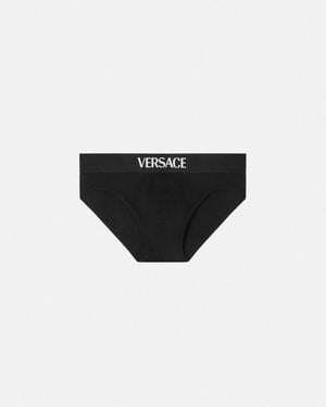 Versace Logo Briefs - Black