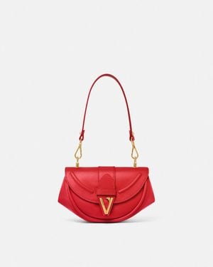 Versace Virtus Small Shoulder Bag - Red