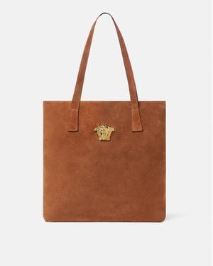 Versace La Medusa Tote Bag Aus Wildleder - Braun