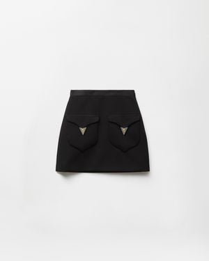 Versace Wool Mini Skirt - Black