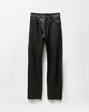 Versace Leather Pants - Black
