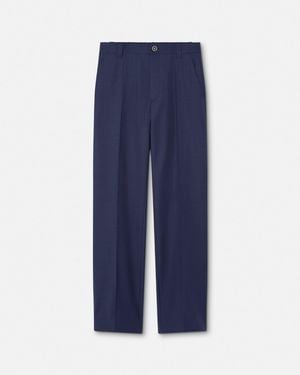 Versace Pantalon En Laine - Blue