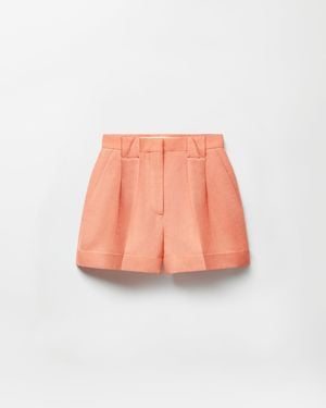 Versace Wool-Linen Shorts - Pink