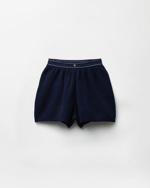 Versace Cotton Knit Shorts - Blue