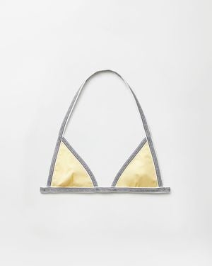 Versace Bikini Top - Metallic