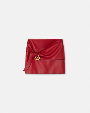 Versace Minirock Aus Leder - Rot