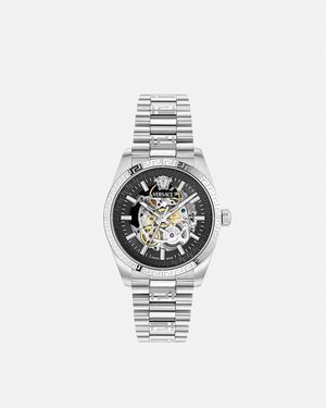 Versace Millenyium Automatic Skeleton Watch - White