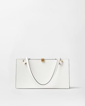 Versace Severine Leather Tote - White