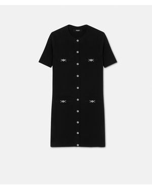 Versace Dress With Decorative Pockets - Black