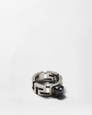 Versace Greca Bague - Blanc