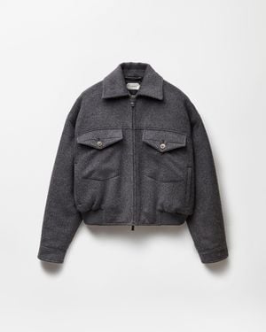 Versace Wool Llama Blouson - Gray