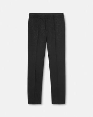 Versace Barocco Lurex Formal Trousers - Black