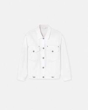 Versace Barocco Sea Oversized Denim Jacket - White