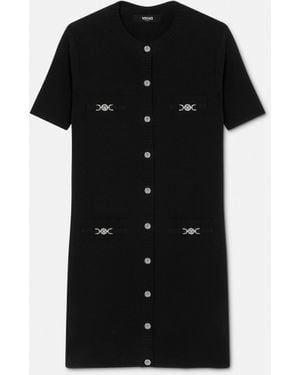 Versace Dress With Decorative Pockets - Black