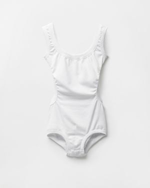 Versace Embroidered Cotton-Jersey Bodysuit - White
