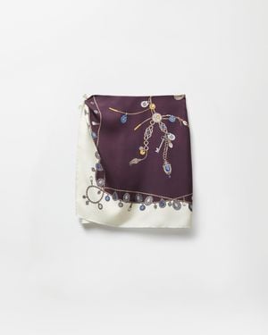 Versace Printed Silk Twill Mini Skirt - Purple