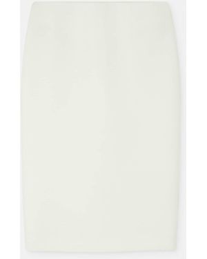 Versace Double-Wool Crêpe Pencil Skirt - White