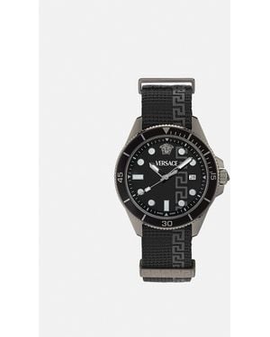 Versace Greca Force Watch - Black