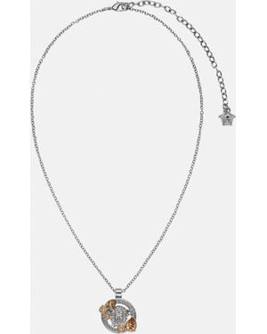 Versace Medusa '95 Collar Con Cristales - Blanco