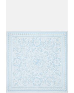 Versace Barocco Large Silk Foulard 90 Cm - Blue